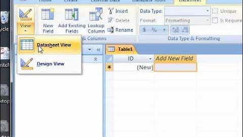 001 - Intro To MS Access 2007