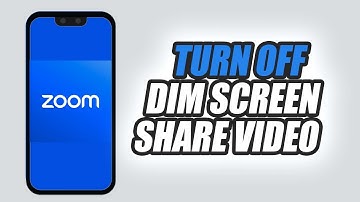How To Turn Off Dim Screen Share Video On Zoom Workplace App