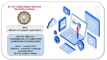UNIT 1 PART 2 | KCA101, BMC101| AKTU MCA 1st Sem | Fundamentals of Computers & Emerging Technologies