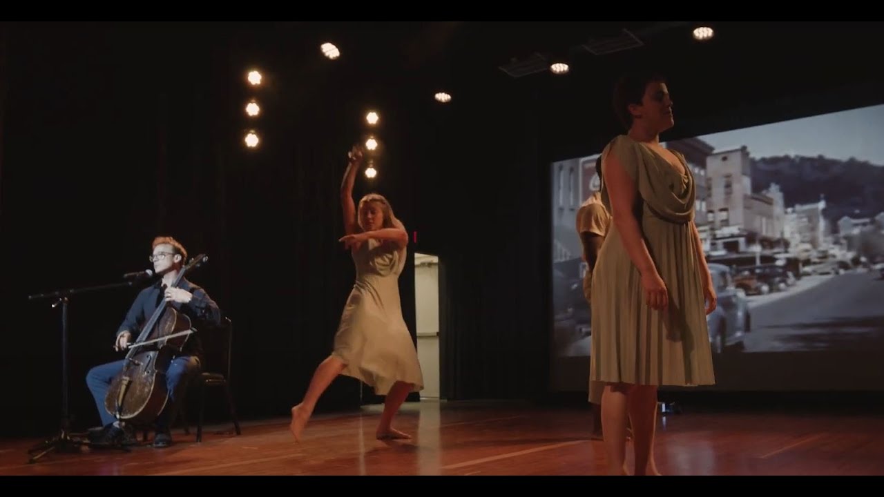 Ben Sollee performs Letting Go with The Pop-up Project during the Arts in the Burg Art Festival