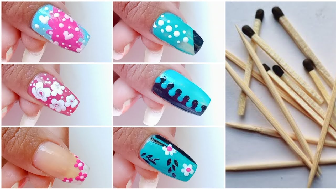 easy nail art household items and dotting tools nail art designs for