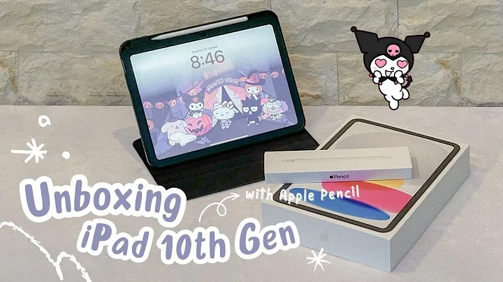 unboxing iPad 10th Gen in 2024 ?! + Apple Pencil (type c) w accessories  🖤✨ aesthetic vlog x kuromi