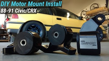 How To Install Motor Mounts - Honda Civic CRX 88-91 (Hasport or OEM)