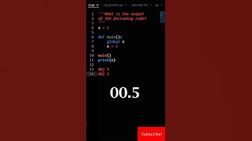 Python Question: Global Variable Scope