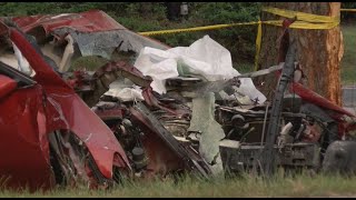 RAW VIDEO: Wake Forest crash scene after driver fires shots