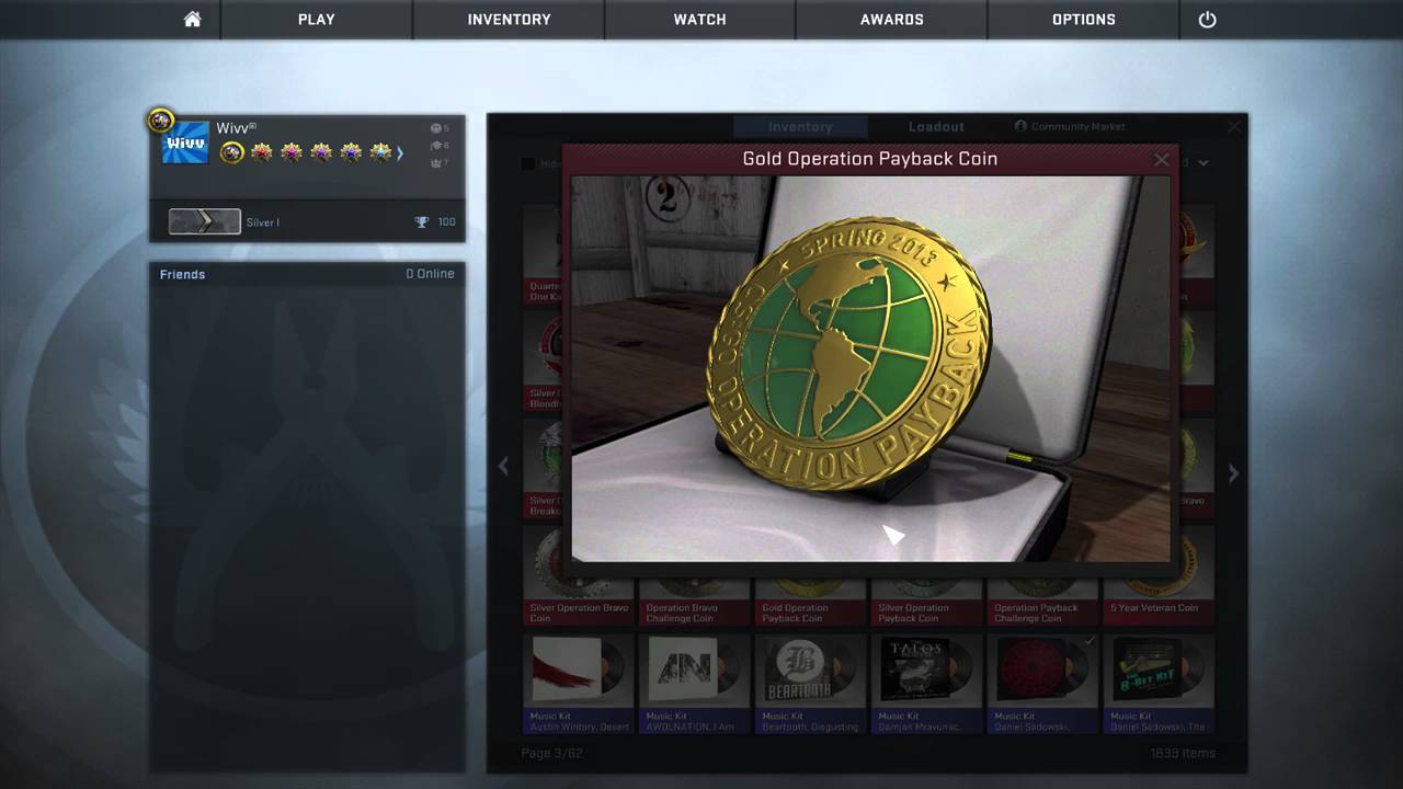 Gold Operation Payback Coin Cs Go Youtube