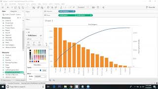 Tableau Custom Charts- Pareto chart Wealth