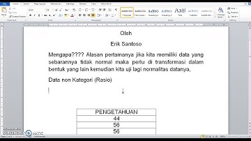 Transformasi Data Dalam Bentuk Logaritma