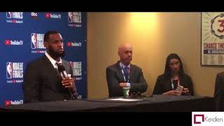 Lebron James Post Game Interview Walkout - Game 1 NBA Finals 2018