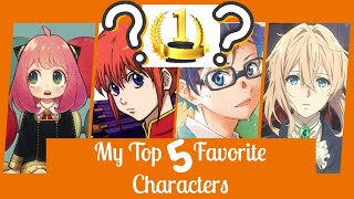 My Top 5 Manga/Anime Characters!! | Feb 2021 @profotaku
