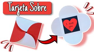 TARJETA FÁCIL Y RAPIDA PARA REGALAR - Tarjeta tipo sobre | Marialis