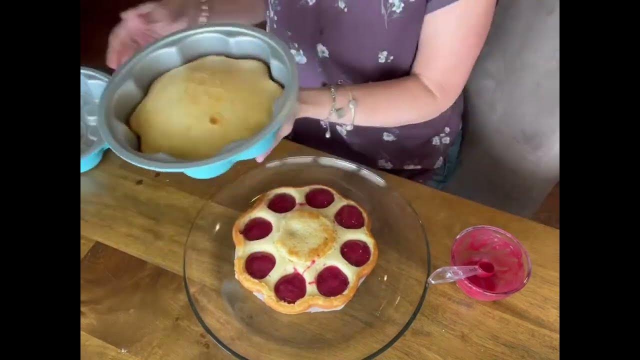 Vanilla Cake Rasberry Secret Center Cake Pan Filling Chocolate Frosting