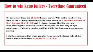 How to win keno lottery - Everytime Guaranteed 2017 This is the Bes...