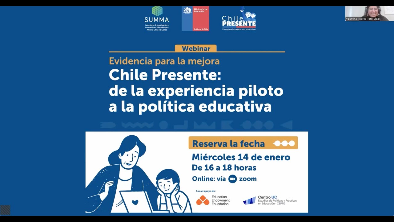 Webinar - Chile Presente: de la experiencia piloto a la política educativa