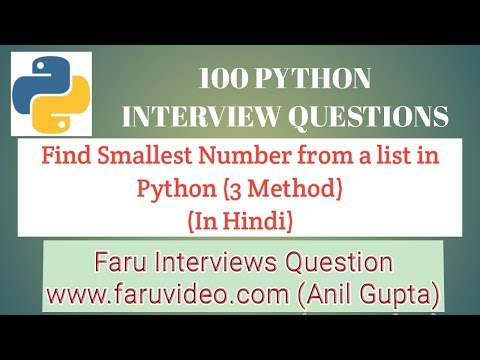 Smallest value in list python