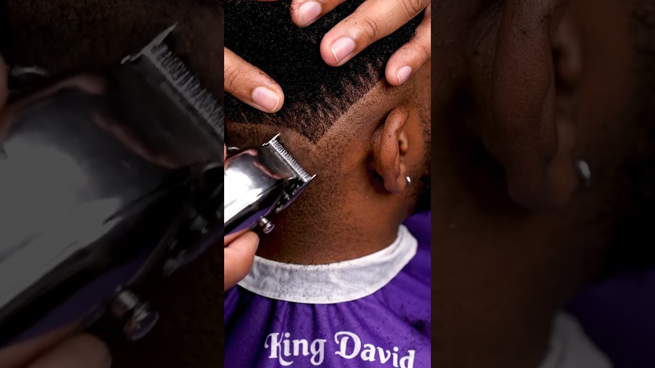 POV barbershop nyc crispy edge up texture #shorts