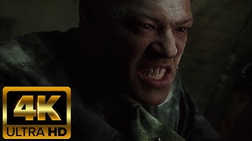 Morpheus sacrifice himself to save Neo 4K Clip - The Matrix 1999