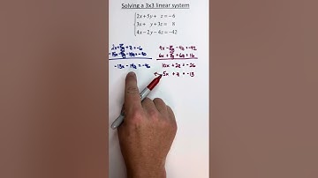 Solve a 3x3 Linear System of Equations 2 #maths #mathinstruction #algebra
