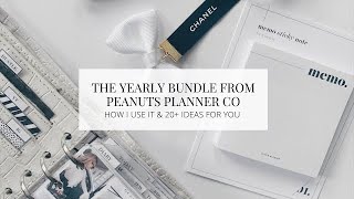 HOW I USE THE YEARLY BUNDLE [PEANUTS PLANNER CO] | 20+ IDEAS  | FT. MOTERM CREAM CROC | 2021 PLANNER