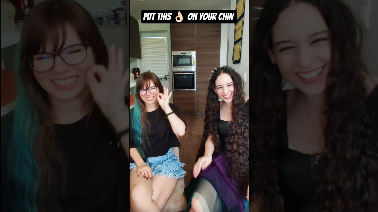 Put this 👌🏻 on your CHIN @nikkihatsunecosplay #shorts #funny #prank
