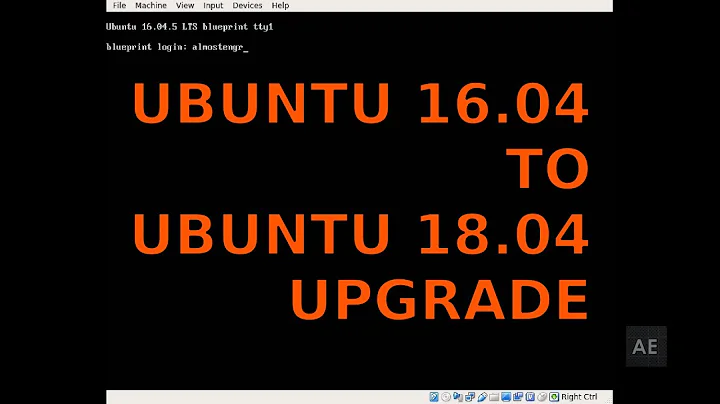 Upgrade Ubuntu 16.04 to Ubuntu 18.04