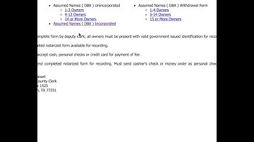 How to File an Assumed Name (DBA) in Harris County, Texas