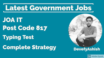 JOA IT 817 Typing Test Complete Strategy | Typing Test JOA IT 817 #hpssc #joa #it #817