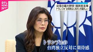 【米中会談控え】台湾最大野党･国民党の鄭主席  トランプ氏｢台湾独立に反対｣が望ましい のサムネイル
