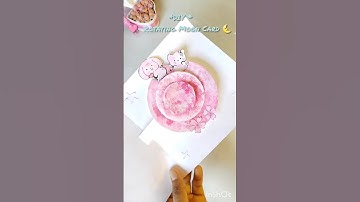 Diy ✨🩷Rotating Pink Moon 🌙 Card 🤍 #diy #ideas #art #yt #ytshorts