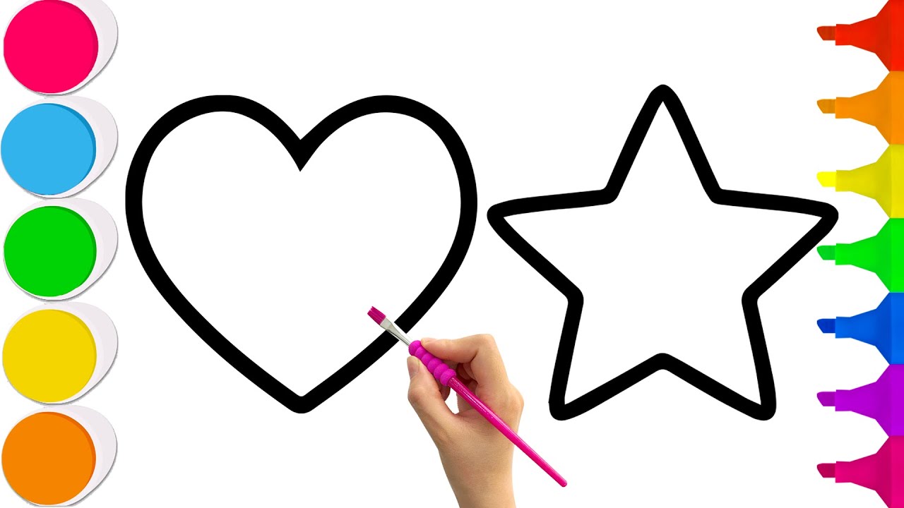 How to Draw a Star and Heart Shape | Easy Step by Step