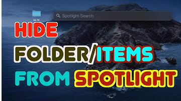 Hide Folder items from Spotlight Search - macOS Catalina