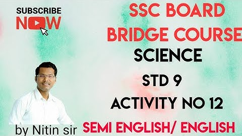 Bridge course || Semi English & English || Std 9 || Science activity no 12 || @pioneertutorials1717
