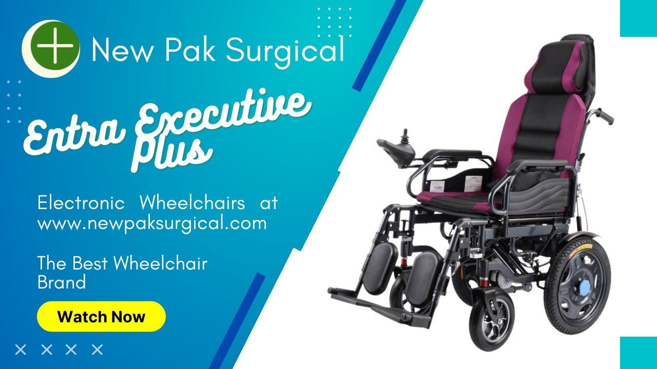 Entra Executive Plus Electronic Wheelchair | www.newpaksurgical.com | New Pak Surgical