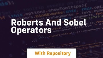 roberts and sobel operators