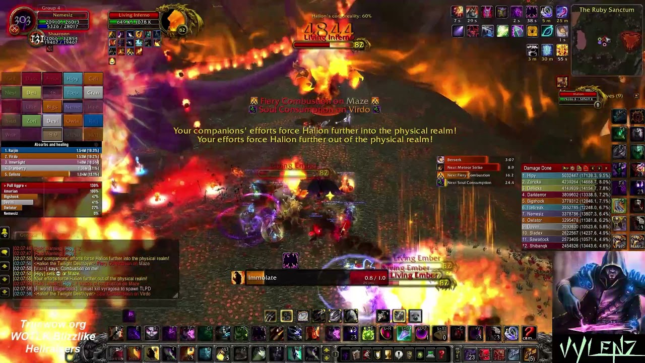 Demo Warlock SUCKS !! | Demonology Warlock (PvE) (WoTLK) Halion 25 Heroic | Hellraisers