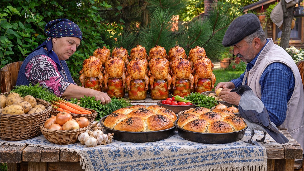 Oven-Roasted Chicken & Veggies in a Jar | Rustic Village Recipe 🥕🌿