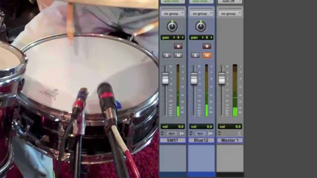 12 Gauge Microphones Blending Blue12 & SM57 on Snare YouTube
