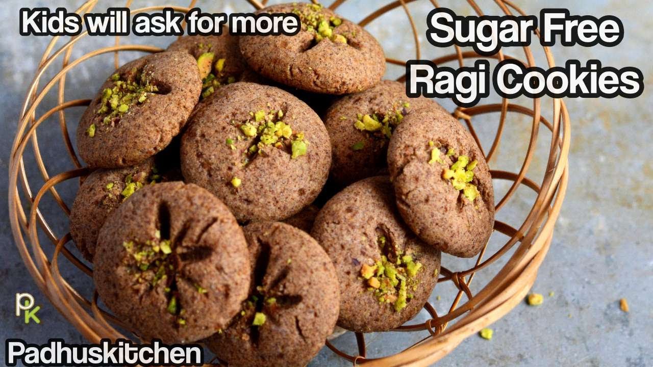 Eggless Ragi Biscuits-Easy Finger Millet Cookies with Country Sugar-Healthy Snacks Recipe