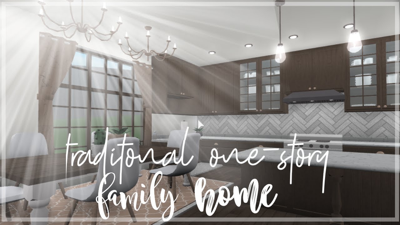 Roblox Bloxburg Traditional One Story Family Home Youtube - family traditional home roblox