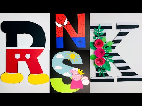 DIY 3D Floral Letters || DIY 3D Letters for Birthday Decoration, Baby shower Decoration