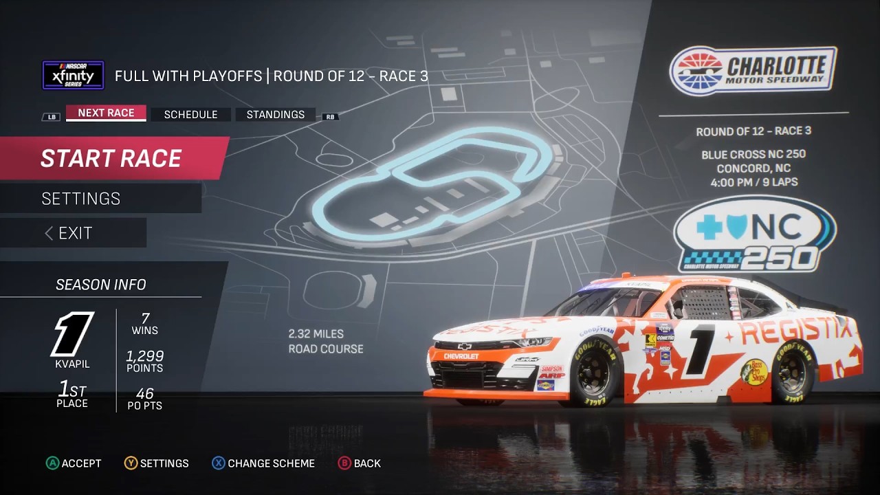 NASCAR 25 - Carson Kvapil Championship Mode - Race 27/31