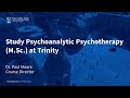 Study psychoanalytic psychotherapy msc at trinity