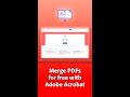 Merge PDFs for Free with Adobe Acrobat ✨