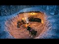 Überleben im Tiefschnee mit meinem Hund; Extremes Wintercamping, Bushcraft – ohne Zelt