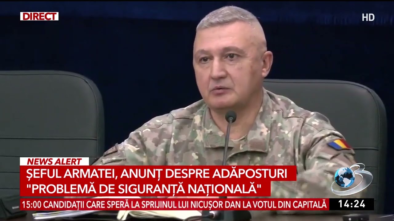 Șeful armatei, anunț despre adăposturi: Problemă de siguranță națională