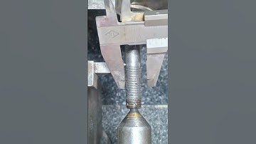 Bolt Thread Cutting and Repair on Lathe Machine #lathe #mechanical #bolt