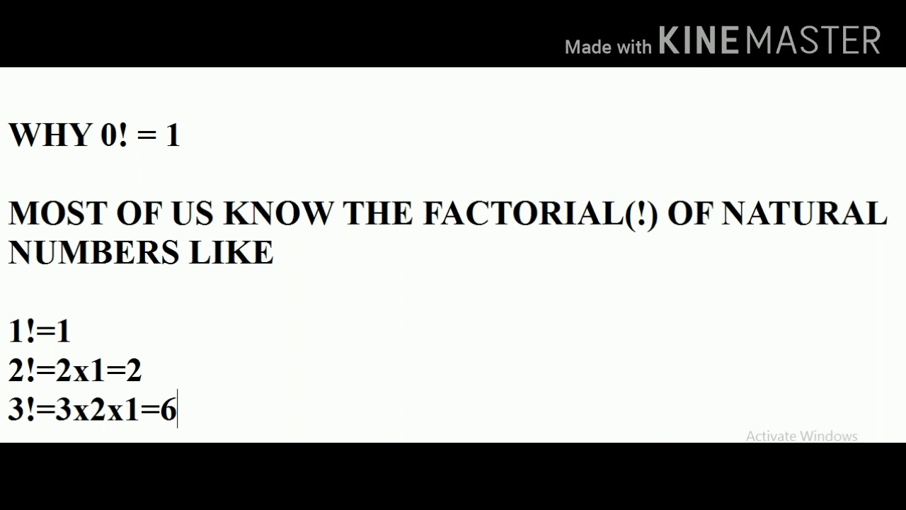Why 0 Factorial Equal To 1 In Telugu YouTube