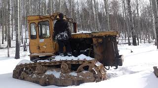 Бульдозер на металлолом! Едим снимать пускач. Дорога жесть.