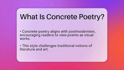 What Is Concrete Poetry? - The Prose Path