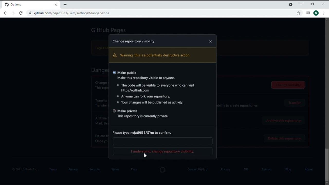 how-to-change-private-to-public-visibility-github-repo
